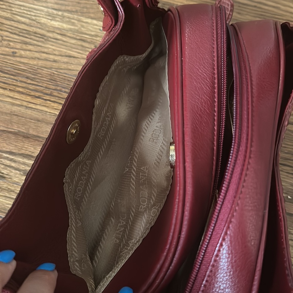 Rodania Crocodile Genuine Leather Bag in Dark Red♥️ - Picture 9 of 17